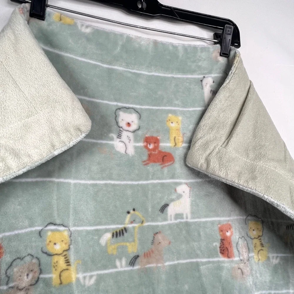 Cupcakes and Cashmere Animal Baby Blanket Striped Plush Soft 29x38
